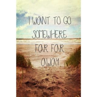 Marmont Hill I Want To Go Somewhere Far Away Canvas Art  