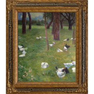 Tori Home After the Rain, Garden with Chickens in St. Agatha by Klimt