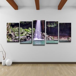 Chris Doherty Waterfall 5 piece Gallery wrapped Canvas Wall Art Set