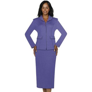 Todd & Olivia Womens Lavender Skirt Suit  ™ Shopping