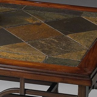 Metalworks Coffee Table with Stone Inset Top by Butler