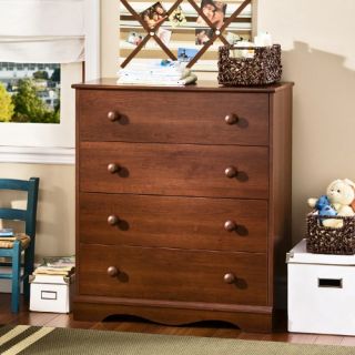Anne 4 Drawer Chest Royal Cherry   Kids Dressers and Chests