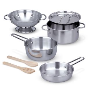 Melissa & Doug Lets Play House Stainless Steel Pots & Pans Play Set