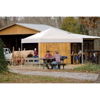Canopy Factory Pop-Up Canopy — 10ft.L x 10ft.W, Straight Leg, White, Model# 22597
