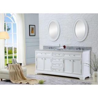 Water Creation Derby 72W 72 inch Solid White Double Sink Bathroom