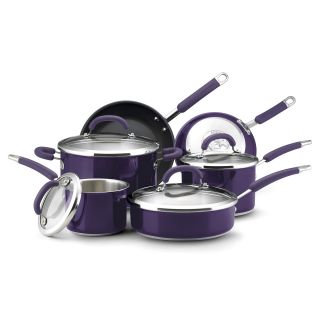 Rachael Ray Stainless Steel 10 pc. Cookware Set   Eggplant