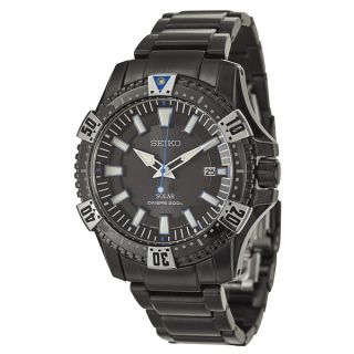 Seiko Mens SNE281 Black Stainless Steel Divers Watch   16724443