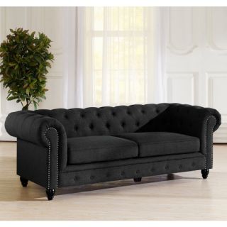 Baxton Studio Cassandra Upholstered Sofa   Sofas
