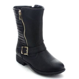 Betani Betsie 1 Girls Side Zip Buckle Strap Mid Calf Boots   17507397