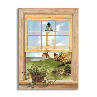 Stupell Industries New England Light Wooden Faux Window Scene Painting
