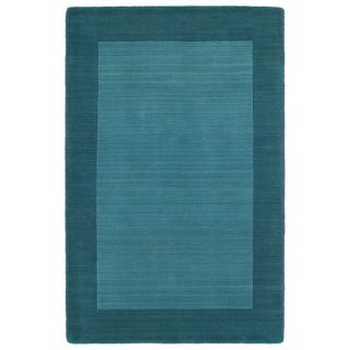 Borders Hand Tufted Turquoise Wool Rug (80 x 100)