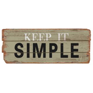 Home Decor Rustic Keep It Simple Wood Sign Wall Decor