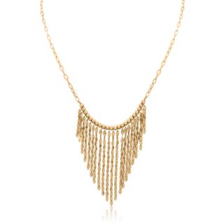 Gioelli 14k Gold Dangle Beaded Bib Necklace  ™ Shopping
