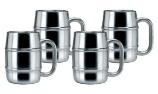Old Dutch 16.9 oz. Keep Kool Double Walled Mugs   Set of 4   Cocktail Glasses