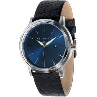 Android Mens Stainless Steel Ultra Blue Dial Watch  