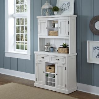 Home Styles Nantucket Distressed White China Cabinet