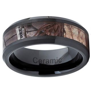 Black Ceramic Hunting Camo Ring (8 mm)   15851855  