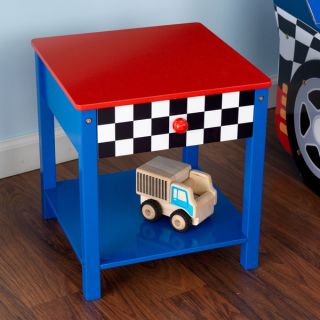 KidKraft Red and Blue Race Car Side Table