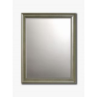Old World Silver Framed Beveled Wall Mirror, 30 x 26