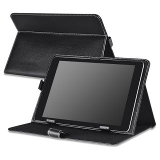Insten Black Standable Folio Flip Leather 10 inch Tablet Case for