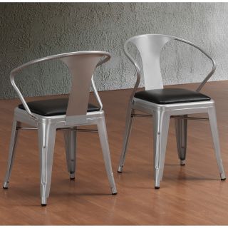 Padded Silver Tabouret Stacking Chairs (Set of 4)   Shopping