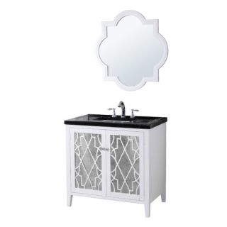 Evelyn 35 Vanity Base with Mosaic Top, Sink & Mirror