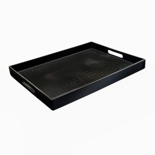 ChargeIt by Jay Black Rectangular Alligator Tray  