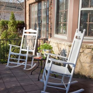 Dixie Seating Indoor/Outdoor Spindle Rocking Chairs   White   Set of 2   Indoor Rocking Chairs