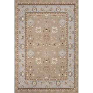 Orient Wool Machine Made Taupe/Blue Area Rug