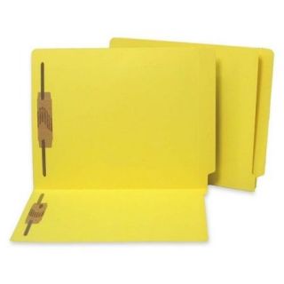 Sj Paper End Tab Folders With Fastener   Letter   8.5" X 11"   2 Fastener   2" Capacity   50 / Box   11pt.   Yellow   Selco Industries, Inc. S13642