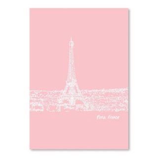 Skyline Paris 9 Graphic Art in Pink