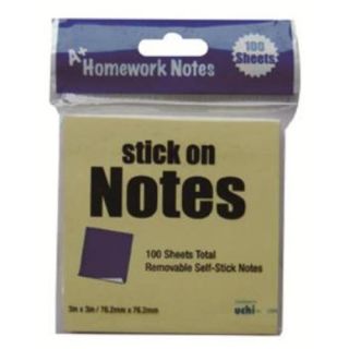 A+Homework A plus Homework Stick On Notes   100 sheets   3 inch x 3 inch   Case of 48