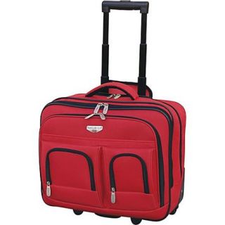 Travelers Club Luggage 17&quot; 2 Section Rolling Briefcase w/ Padded Laptop Compartment