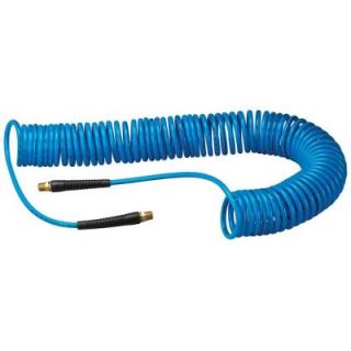 Amflo 1/4 in. x 50 ft. Polyurethane Recoil Hose with Pigtails, 1/4 in. Male Swivels and Bend Restrictors 24 50E RET