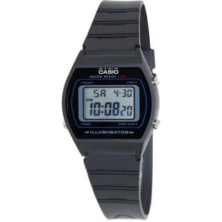 Casio Mens Core W202 1AV Black Resin Quartz Watch with Digital Dial