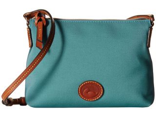 Dooney & Bourke IN Nylon New SLGS Styles Crossbody Pouchette Teal/Tan Trim