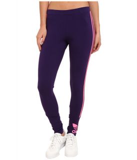 Adidas Originals 3 Stripes Trefoil Leggings Purple Solar Pink