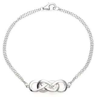 La Preciosa Sterling Silver Intertwined Double Infinity Bracelet