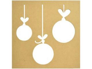 Beyond The Page MDF Silhouette Wall Art 12"X12" Frame Baubles