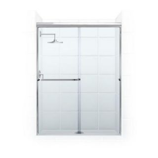 Coastal Shower Doors Paragon 3/16 B Series 56 in. x 69 in. Semi Framed Sliding Shower Door with Towel Bar in Chrome and Clear Glass 5256.69B C