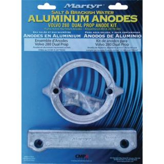 Martyr Aluminum Anode Kit For Volvo Penta 280 Dual Prop Engine (Contains 1 875821, 1 832598 and Fastening Hardware)