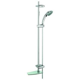 GROHE Movario 5 Spray Hand Shower in StarLight Chrome with Wall Bar 28 574 000