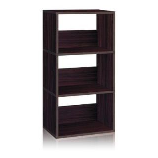 Way Basics zBoard Eco 3 Shelf Triplet Bookcase and Storage Shelf in Espresso WB 3SR EO