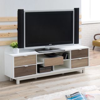 Furniture of America Dekisa Contemporary 2 Tone TV Stand  