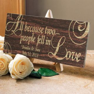Personalized "All Because Two People Fell in Love" Canvas