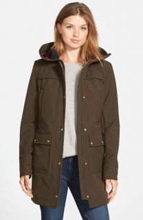 Vince Camuto Trapunto Detail Hooded Soft Shell Jacket