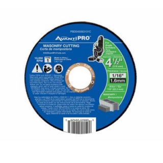 Avanti Pro 4 1/2 in. x 1/16 in. x 7/8 in. Thin Kerf Masonry Cutting Disc PBD045063101C