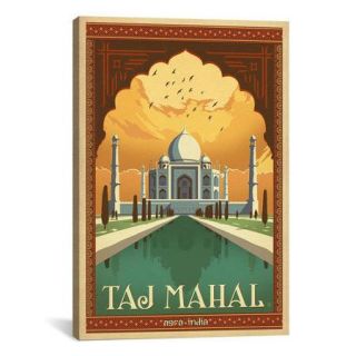 iCanvas Taj Mahal   India by Anderson Design Group Vintage Advertisment on Canvas