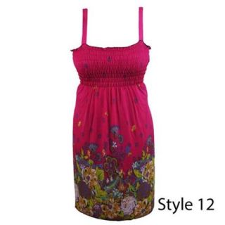 Summer Floral Pattern Print Women&#226;&#x20AC;&#x2122;s Beach Sundress   Style12   Size XL