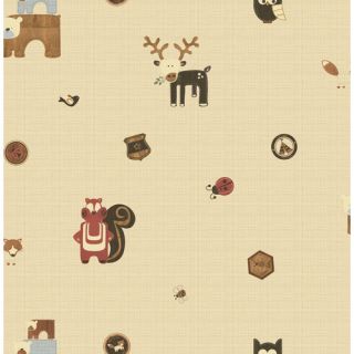 Forager Woodland Critters 33 x 20 Wildlife Wallpaper